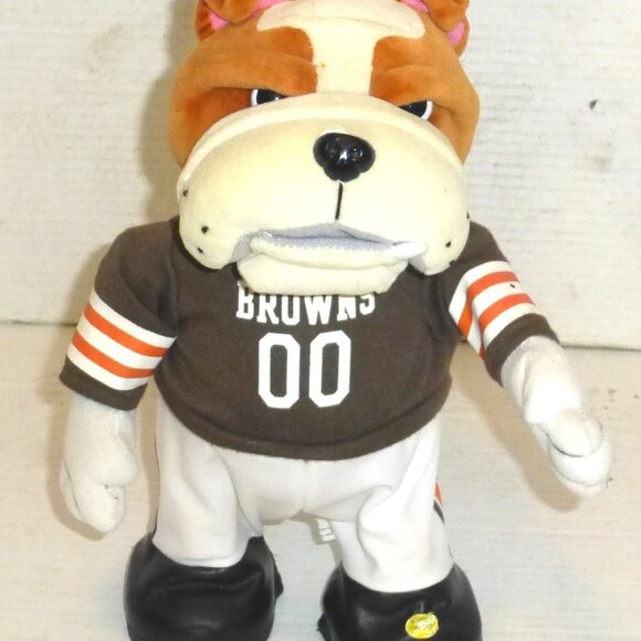 VTG Gemmy Cleveland Browns Dancing 12" Bulldog BROKEN PARTIALLY WORKS AS IS READ - Picture 2 of 9